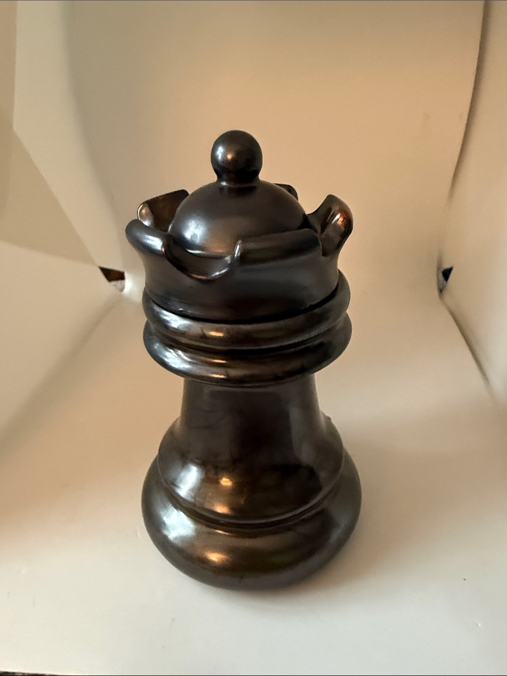 Decorative Black Resin Chess Rook -(Jar) - Picture 17 of 17